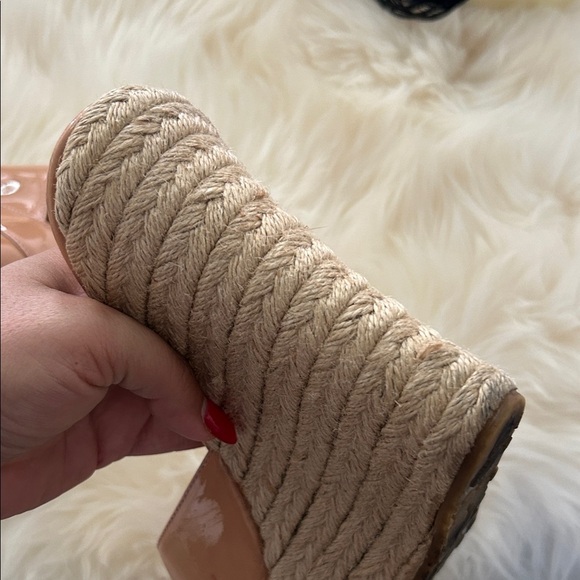 Jimmy Choo Nude Patent Leather Wedges Size EU 41 - Picture 6 of 16